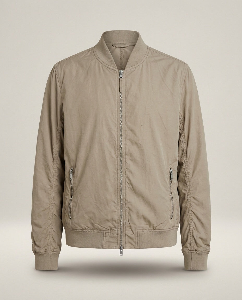 AllSaints Bassett Bomber Jacket - Khaki/Beige - photo 1