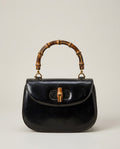 Meyers Mid-20th Century Black Coated Synthetic Top-Handle Handbag - photo 1