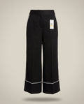 Pearl by Lela Rose Black Equestrian Jacquard Cropped Trousers - photo 1