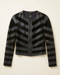 SCOOP NYC Black Leather and Suede Patchwork Jacket - photo 1