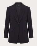 Theory Single-Button Blazer in Black/Winter Navy Wool-Elastane - photo 1