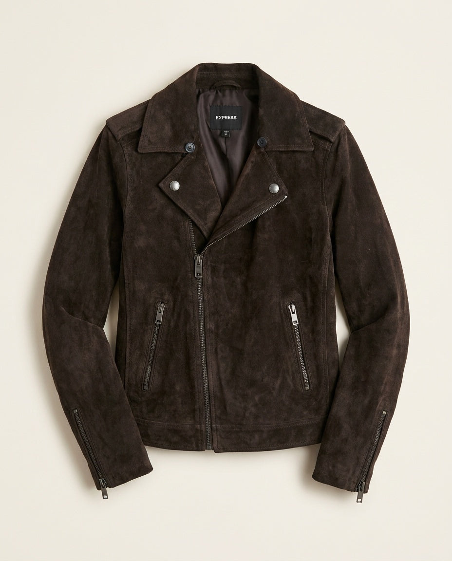 Express XS Suede Moto Jacket - photo 1