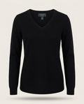 Charter Club Black/Navy V-Neck Cashmere Pullover Sweater - photo 1