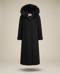 ALORNA Hooded Wool-Nylon Overcoat with Faux Fur Trim - photo 1