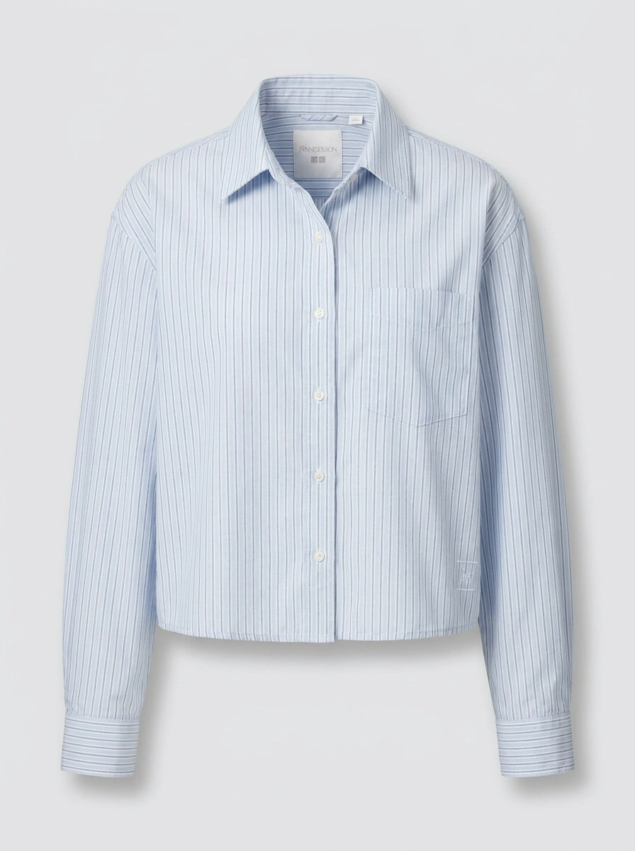 JW Anderson x Uniqlo Cropped Striped Button-Down Shirt - photo 1