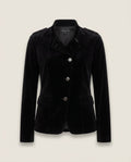 Theory Black Velvet Military-Style Blazer - photo 1