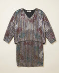Judith Ann Creations Iridescent Sequin Top and Midi Skirt Set (S) - photo 1