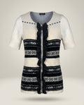 Preloved Handcut Fair Isle Zip-Top in Reclaimed Wool & Cotton - photo 1