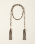 Mid-20th Century Silver-Tone Lariat Necklace with Tassels - photo 1