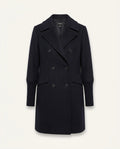 Theory Double-Breasted Wool-Cashmere Blend Coat with Ribbed Knit Cuffs - photo 1