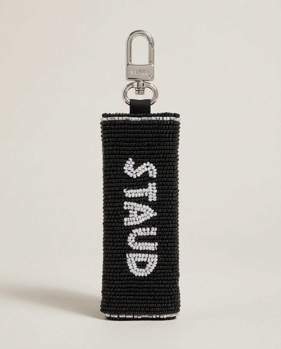 STAUD Beaded Clutch with Mirror and Silver Hardware - photo 1