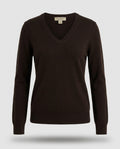 Charter Club Dark Brown V-Neck Cashmere Pullover Sweater Size S - photo 1