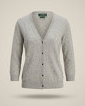 Ralph Lauren Heather Gray Cashmere V-Neck Cardigan with Dark Green Label - photo 1