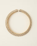 1980s Gold-Tone Rhinestone Choker Collar Necklace - photo 1