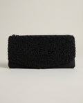 Black Seed-Beaded Evening Clutch with Gold-Lined Interior - A Madison Creation - photo 1