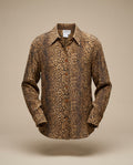 TESS Leopard Print Silk Long-Sleeve Button-Down Blouse - photo 1