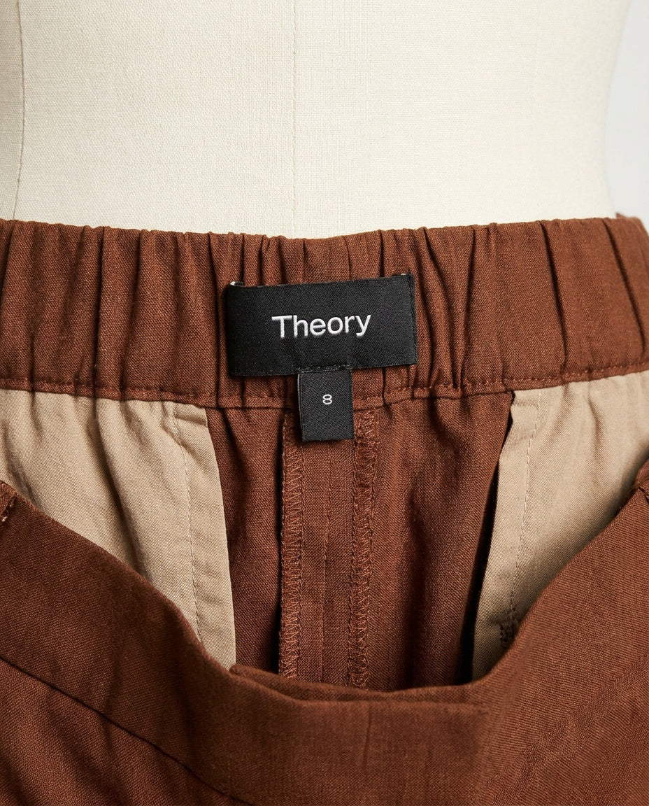 Theory Brown Tapered Pull-On Trousers - photo 3