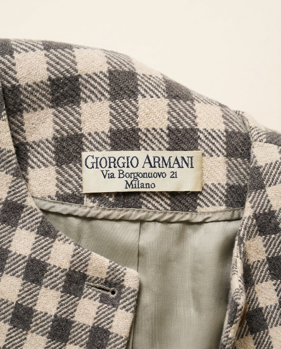 Giorgio Armani Wool-Blend Houndstooth Jacket & Midi Skirt Suit Set - photo 3