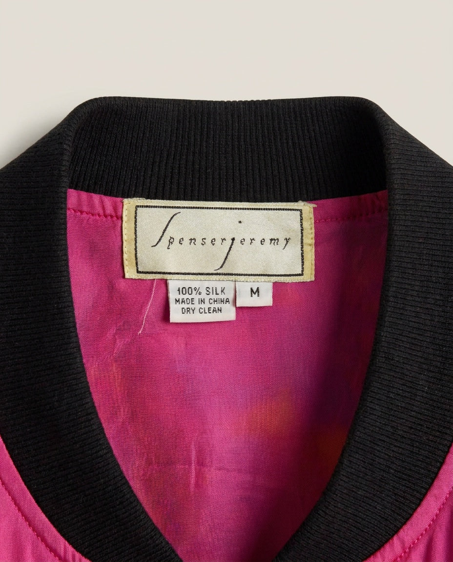 Spenser Jeremy 1990s Multicolor Silk Bomber Jacket - photo 3