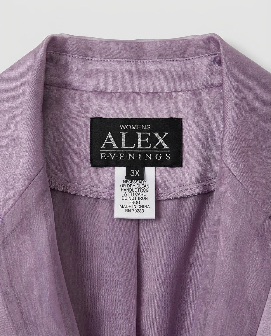 Alex Evenings Iridescent Polyester Evening Jacket, 3X - photo 3