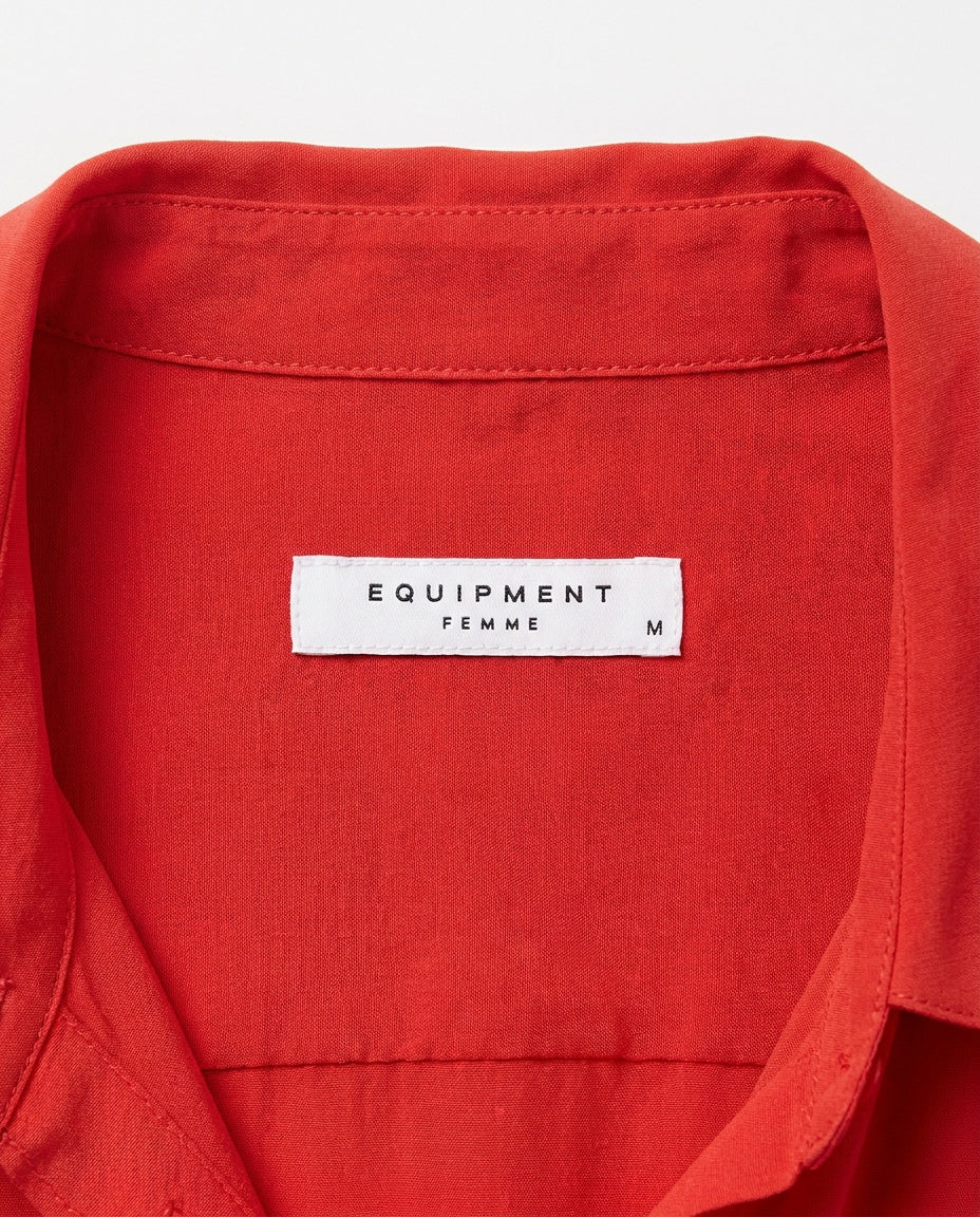 Equipment Femme 100% Silk Sleeveless Button-Front Blouse in Red - photo 3