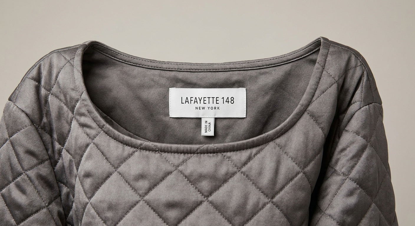 Lafayette 148 New York Grey Midi Shift Dress with Diamond Quilted Texture - photo 3