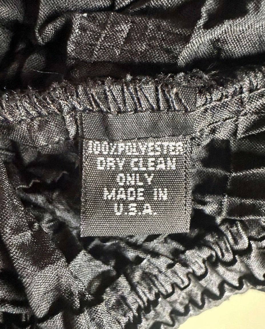 1950s Unbranded Black Smocked Shirred Open-Front Jacket - photo 3