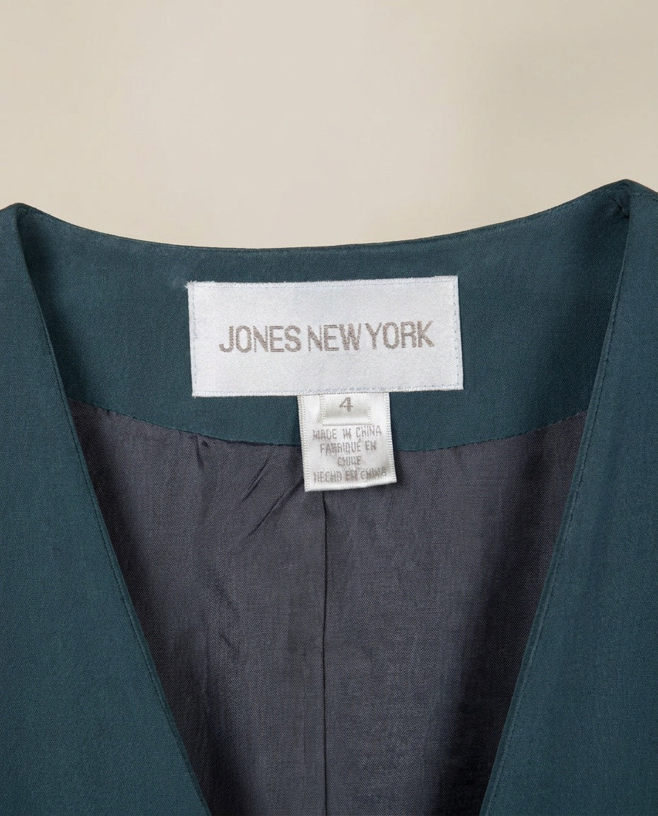 Jones New York Collarless Silk Blazer - photo 3