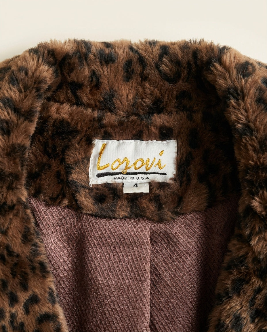 Lorovi Full-Length Faux Fur Leopard Print Coat - photo 3