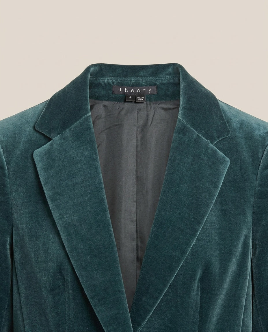 Teal Velvet Blazer by Theory - photo 3