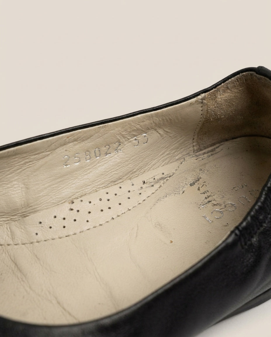 Gucci Black Ballet Flat with Horsebit Hardware, Size 33 - photo 3