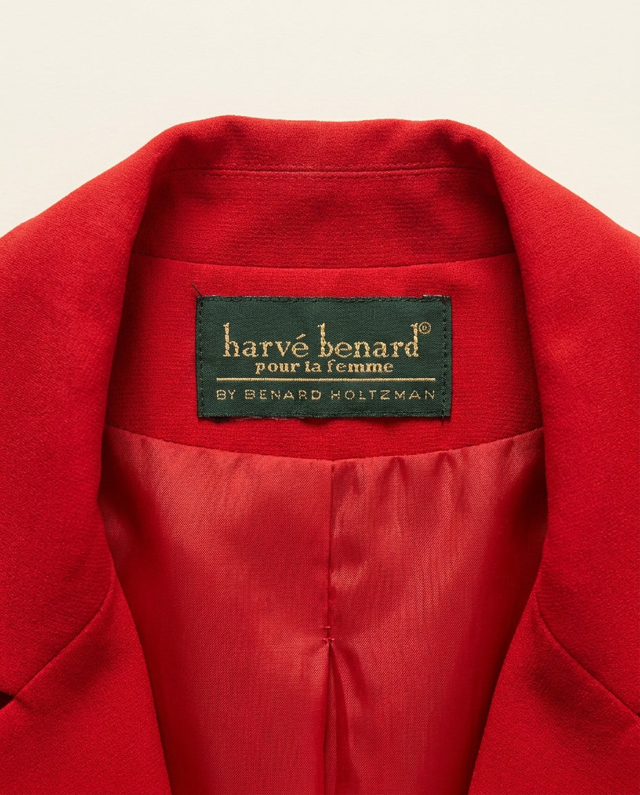 Harve Benard Long Red Coat with Fur-Trim Cuffs - photo 3