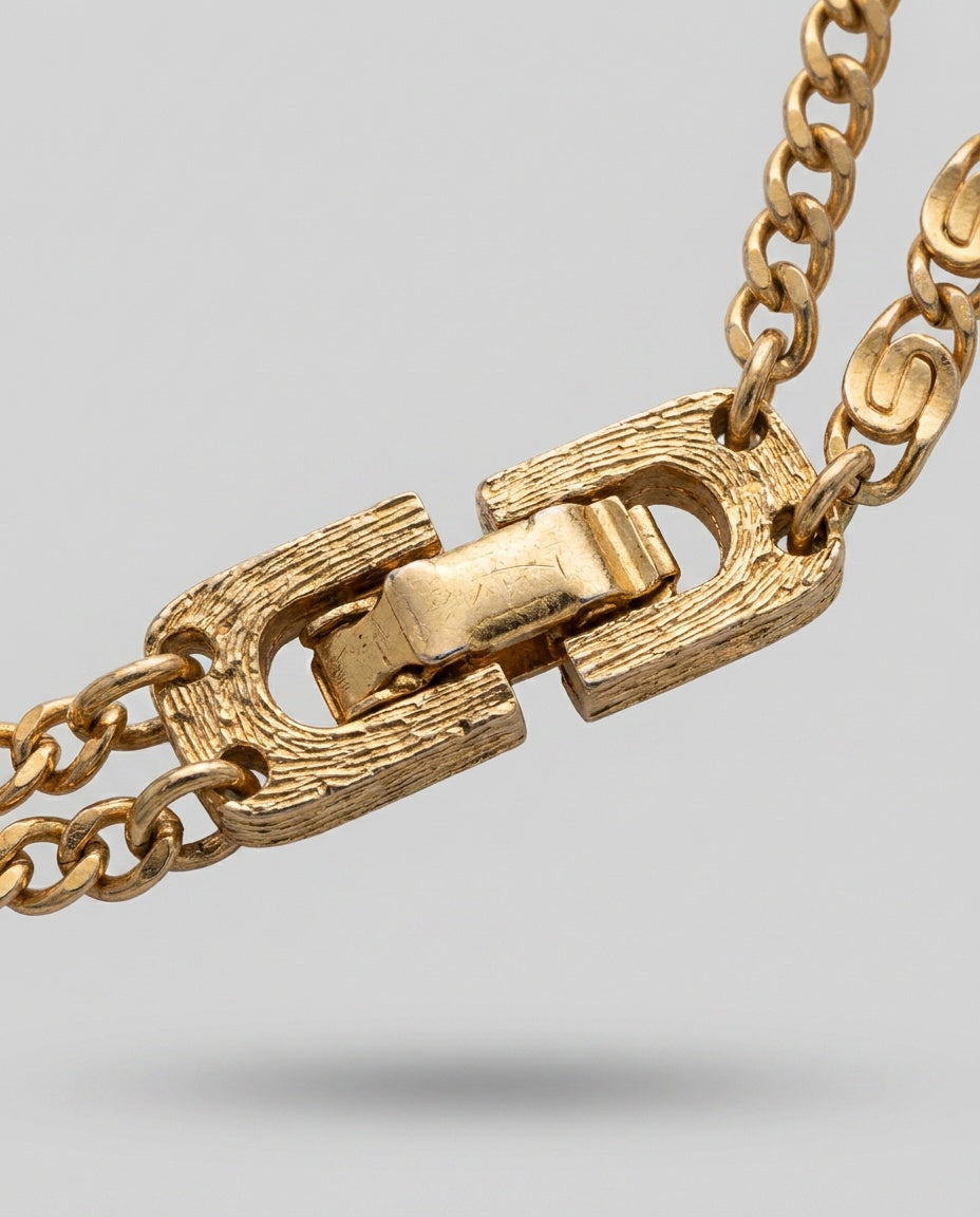 Vintage Gold-Tone Double-Strand Pendant Necklace Set - photo 3