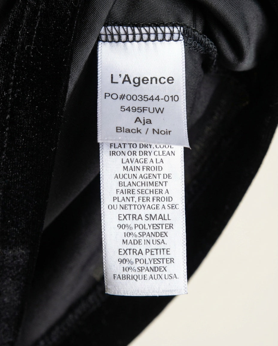 L'Agence Black Stretch Velvet Turtleneck Top - photo 3
