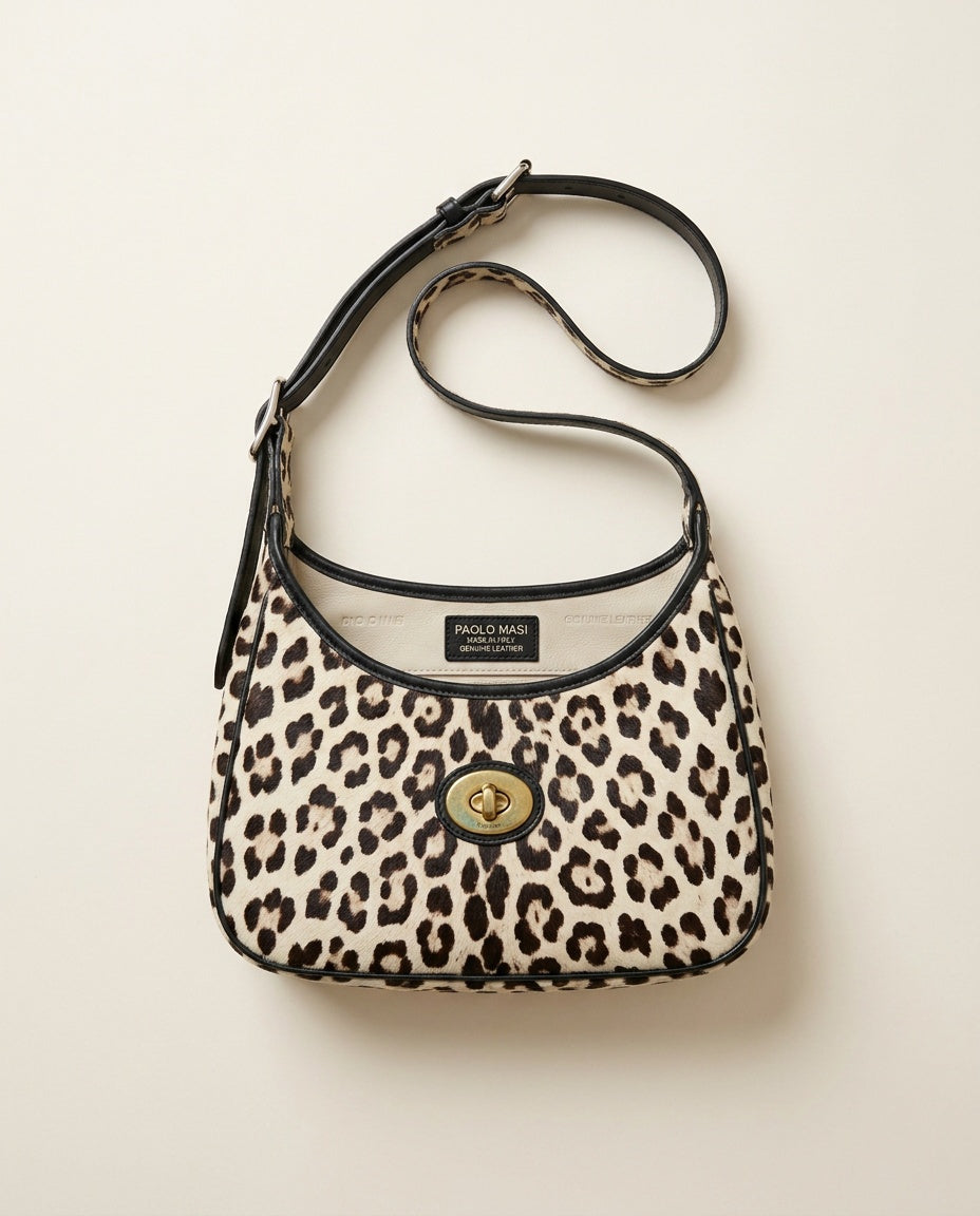 Paolo Masi Leopard Print Shoulder Bag - Genuine Leather - photo 3