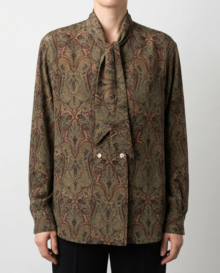 Calvin Klein Classifications Vintage Silk Paisley Blouse - photo 4