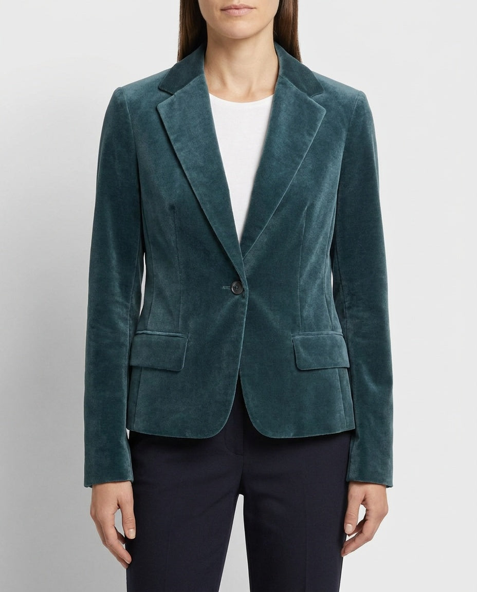 Teal Velvet Blazer by Theory - photo 4