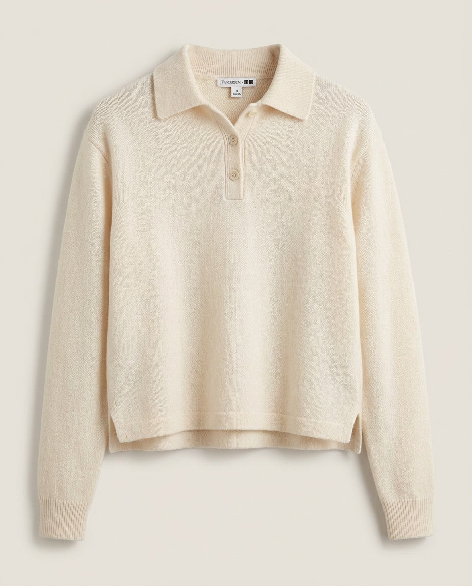 JW Anderson x UNIQLO Cream Wool Polo-Neck Knit Sweater - photo 4