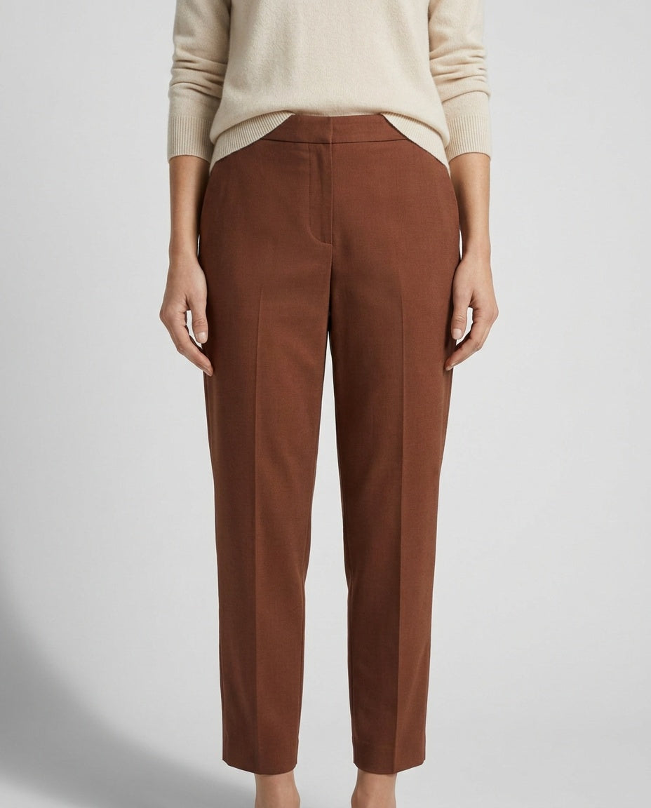 Theory Brown Tapered Pull-On Trousers - photo 4