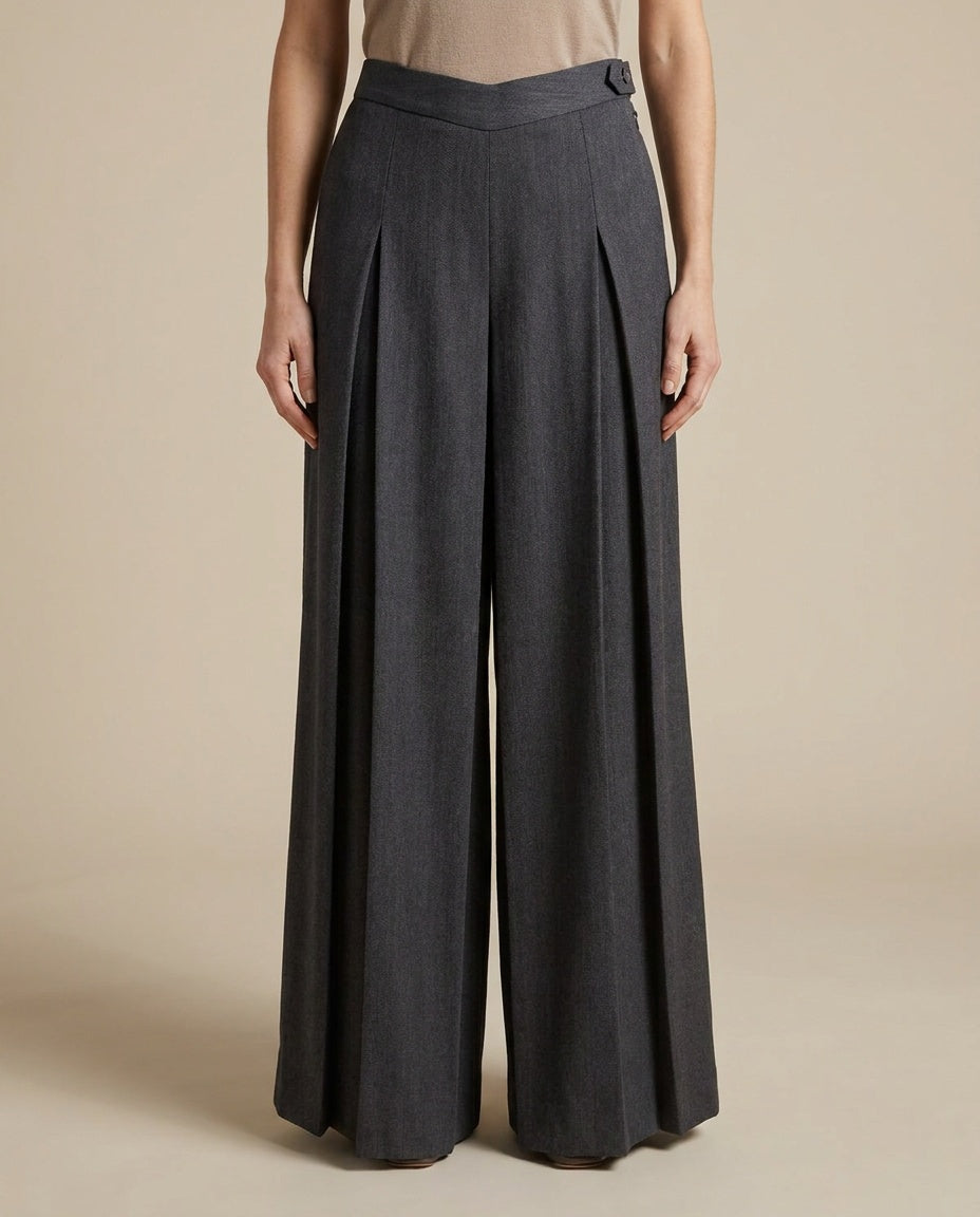 Pendleton 1970s 100% Virgin Wool Pleated Wide-Leg Culottes - photo 4