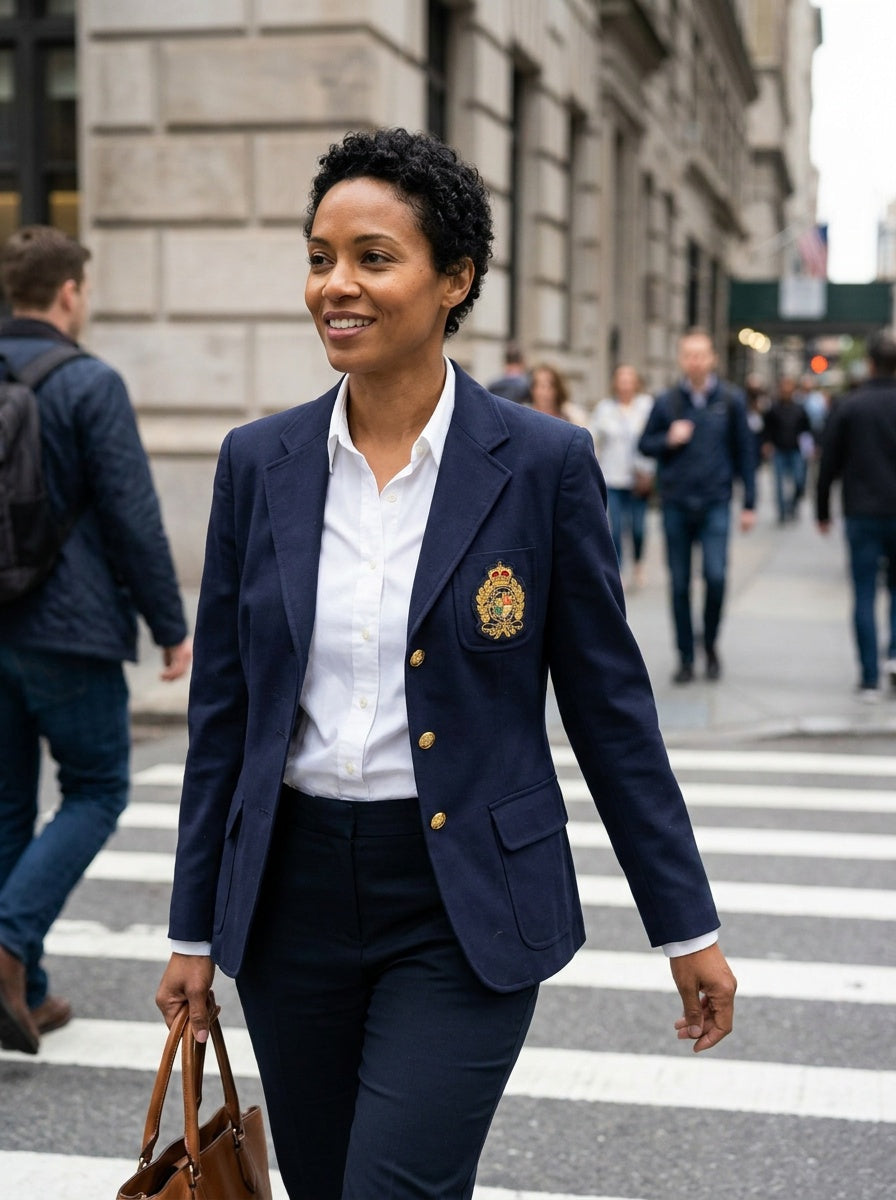 Ralph Lauren Navy Blazer with Embroidered Crest Patch - photo 4