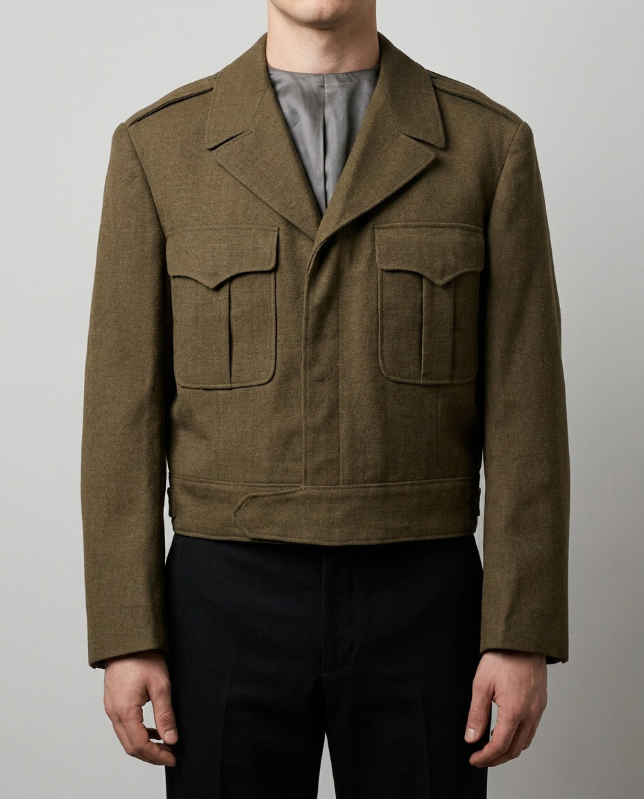Cropped Military-Style Wool Jacket by Associated Military Stores - photo 4