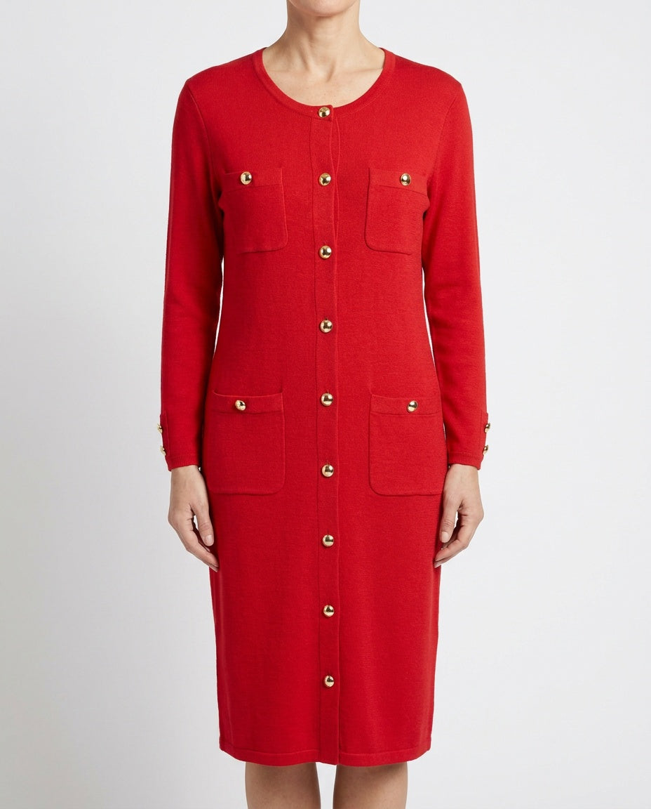 Outlander Petites Red Knit Midi Dress - photo 4