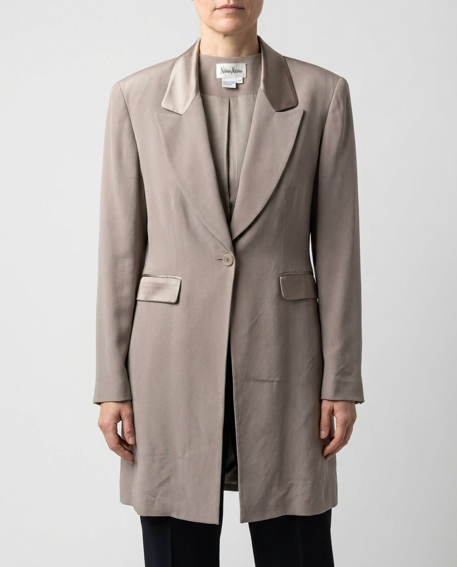 Neiman Marcus Long Silk Duster Blazer - photo 4