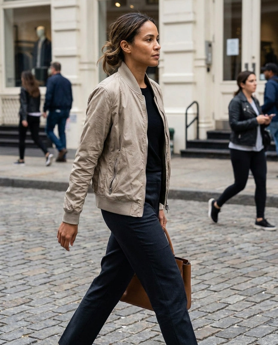 AllSaints Bassett Bomber Jacket - Khaki/Beige - photo 4