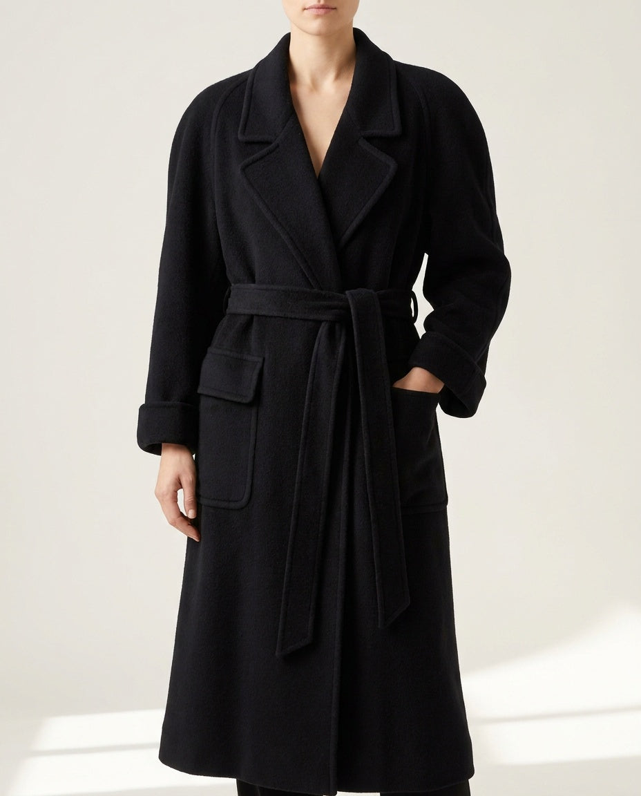 Donna Karan New York 100% Cashmere Long Belted Wrap Coat - photo 4