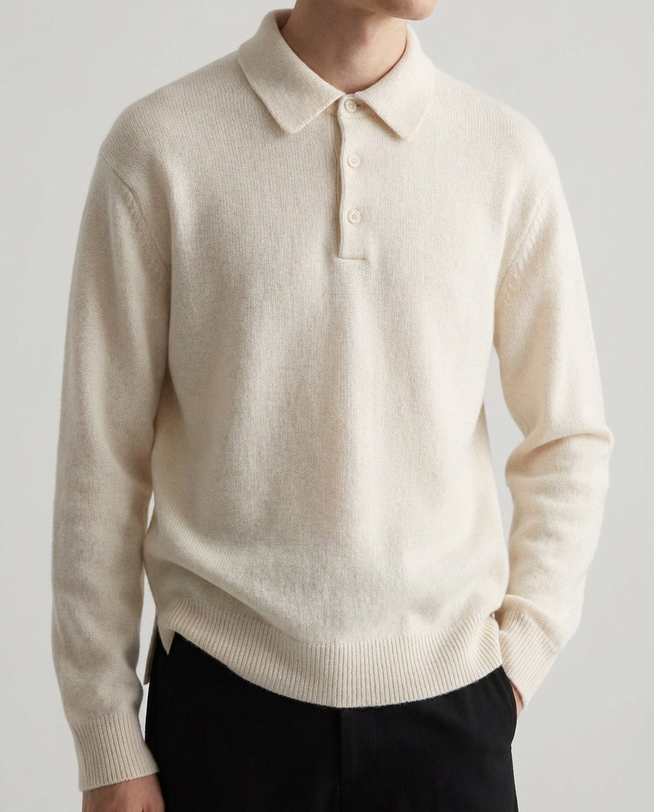 JW Anderson x UNIQLO Cream Wool Polo-Neck Knit Sweater - photo 5