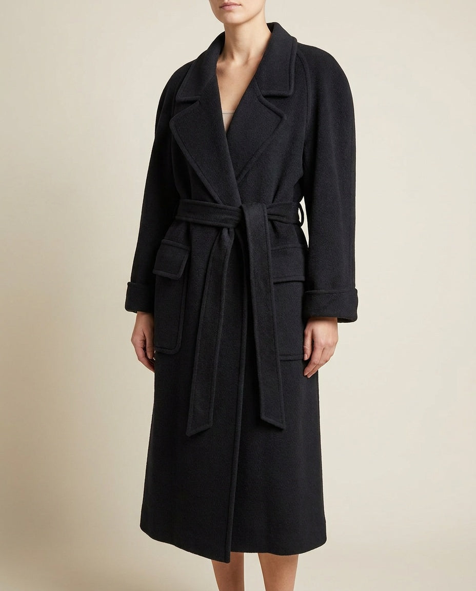 Donna Karan New York 100% Cashmere Long Belted Wrap Coat - photo 5