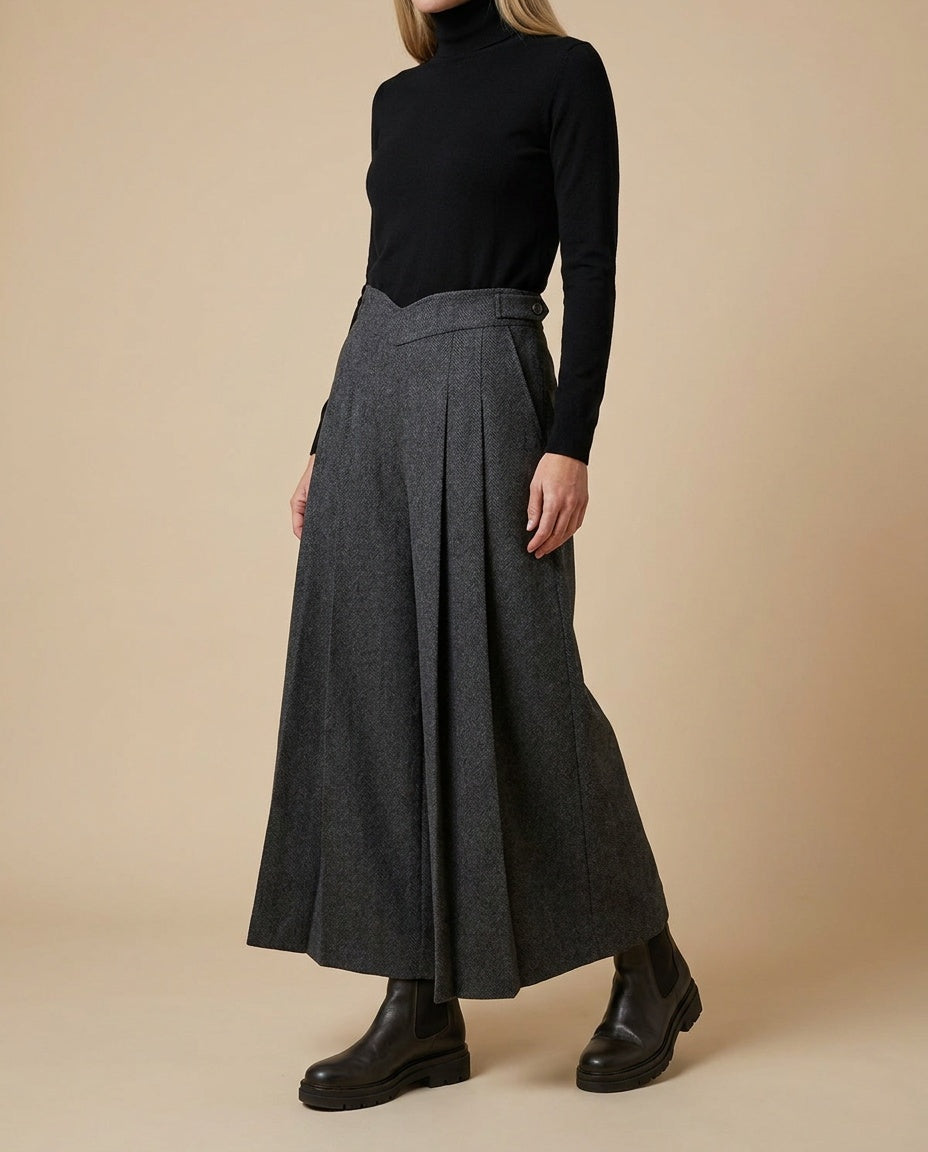Pendleton 1970s 100% Virgin Wool Pleated Wide-Leg Culottes - photo 5