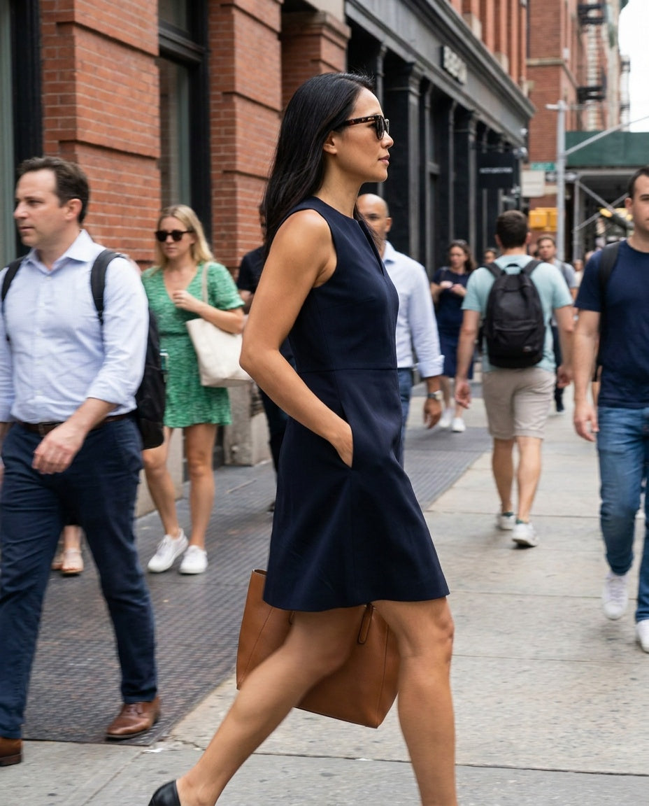 Theory Navy Wool-Sheath Mini Dress - photo 5
